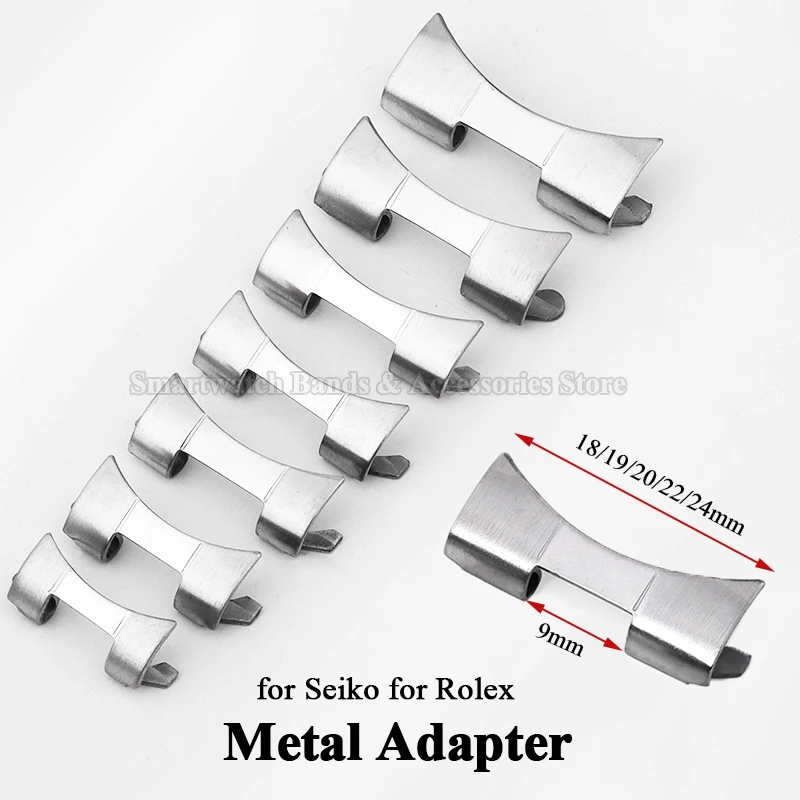 Curved Spring Bar - 12/14/16/18/19/20mm 22mm 24mm Stainless Steel Adapter
