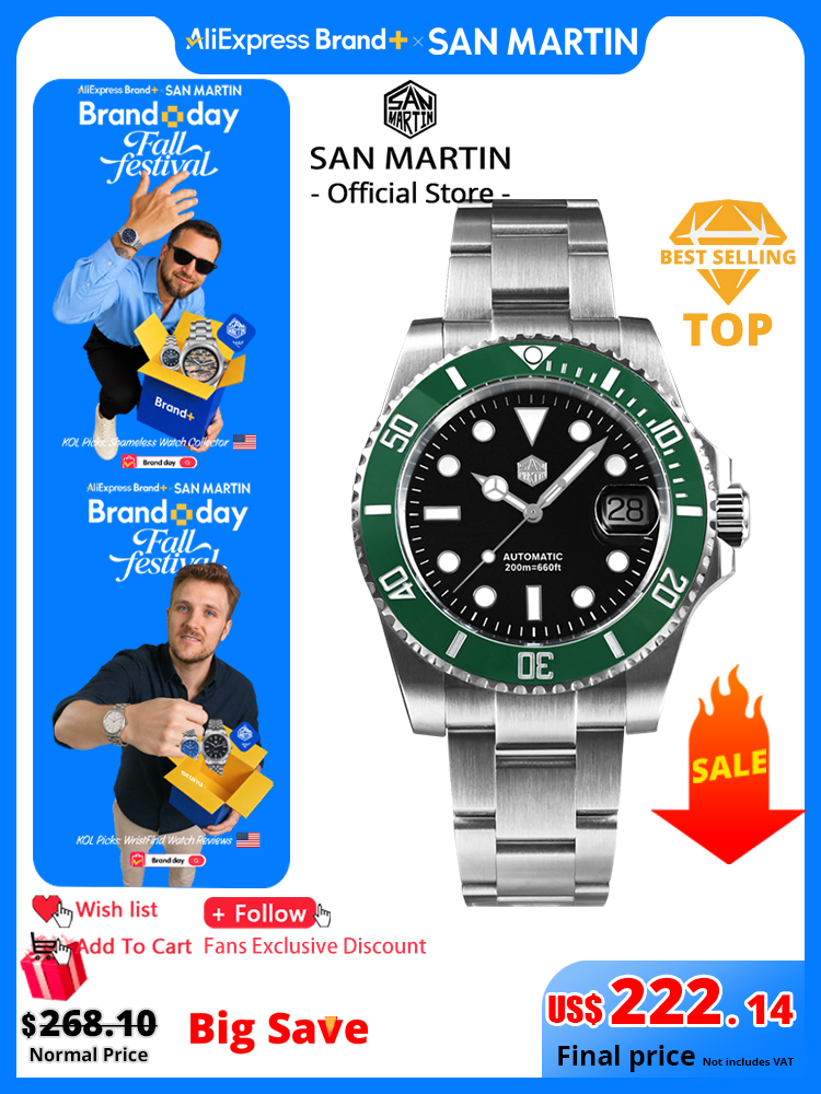 San Martin New 40mm Water Ghos - đánh giá và giá Omega Watch Constellation