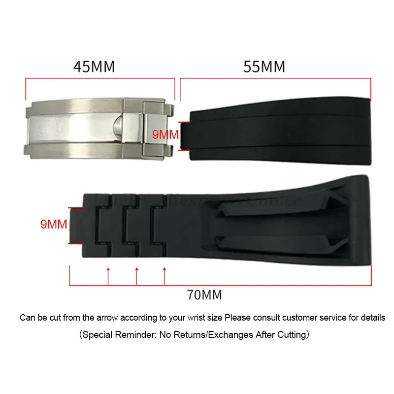For Rolex Rubber Wrist Yacht D - đánh giá và giá Curved Spring Bar