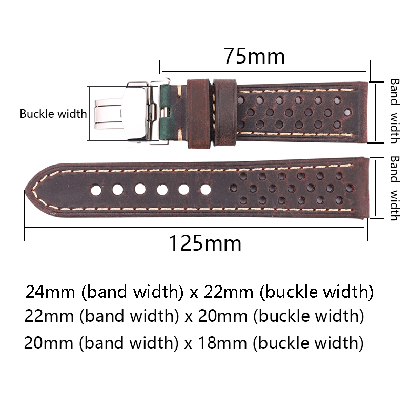 Retro Calf Leather Watch Bands - đánh giá và giá Curved Spring Bar